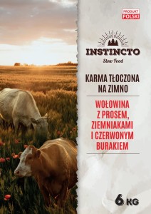 Instincto Premium – Zimnotłoczona Naturalna Sucha Karma dla Psów Wołowina z Prosem, Ziemniakami, Czerwonym Burakiem i Jabłkiem